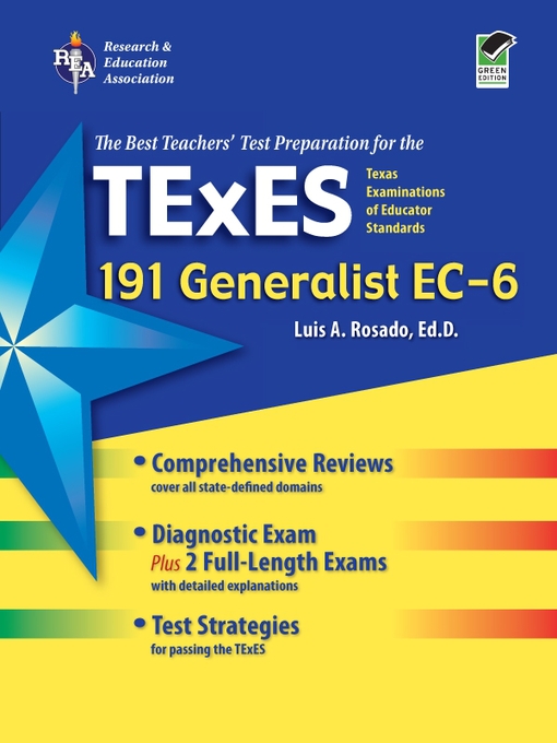 Title details for Texas TExES Generalist EC-6 (191) by Luis Rosado - Available